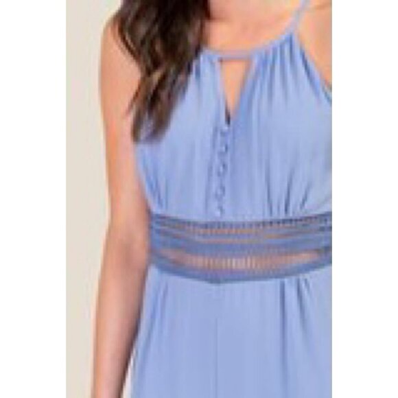 Francesca's Collections Pants - NWT Francesca's Lilith Crocheted Insert Lilac Purple Jumpsuit